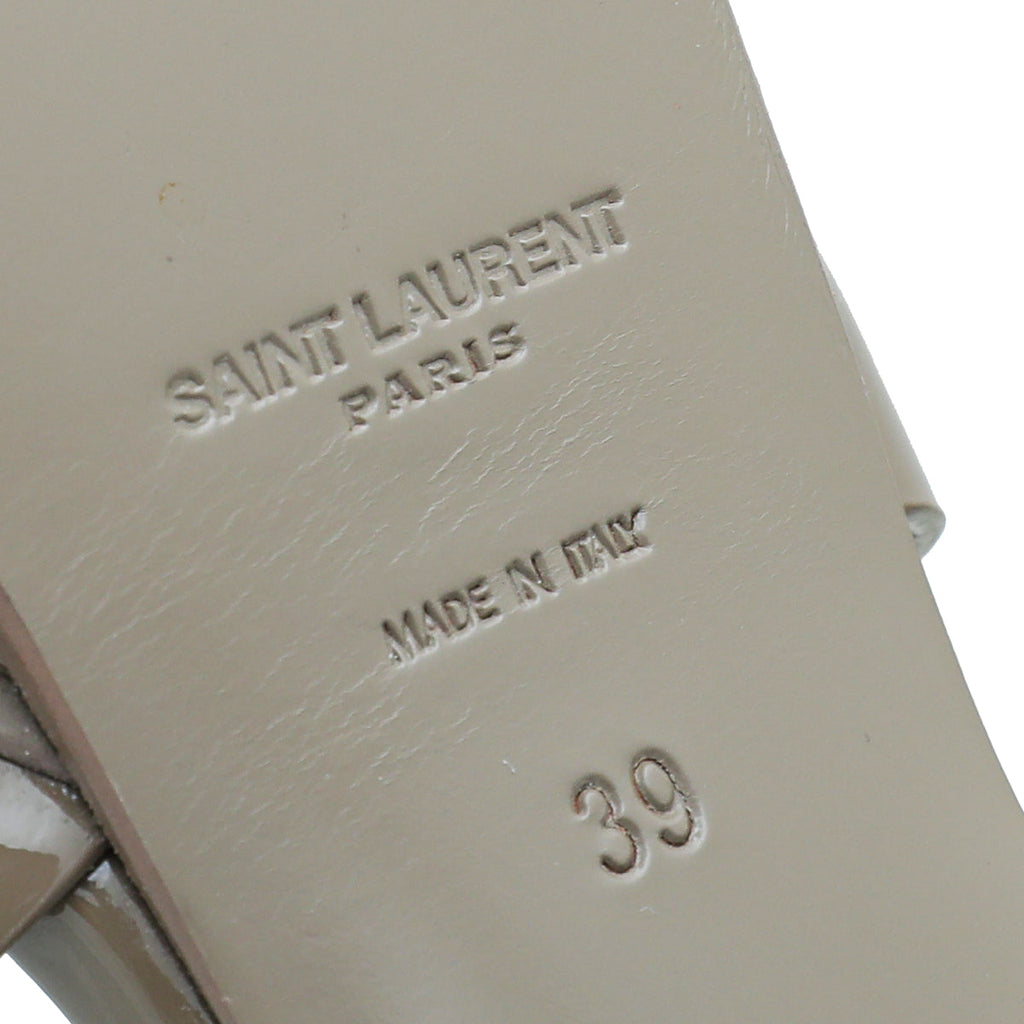 YSL Taupe Tribute Sandal 39