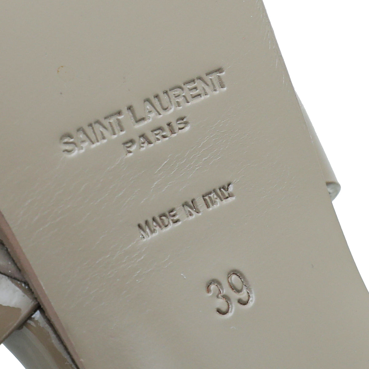 YSL Taupe Tribute Sandal 39