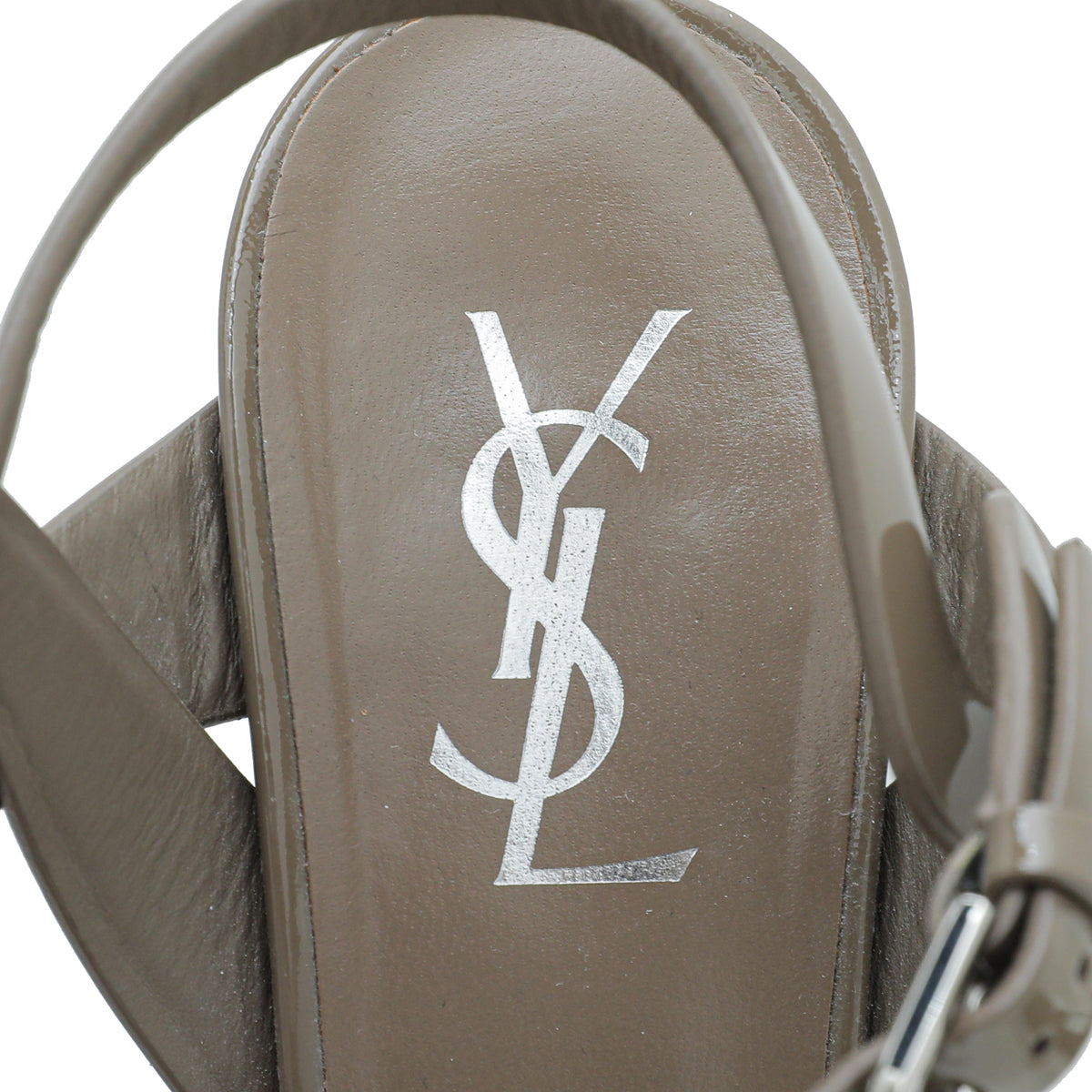YSL Taupe Tribute Sandal 39