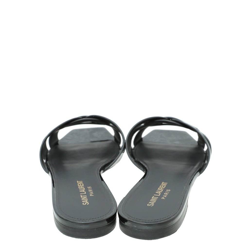 YSL Black Tribute Sandal 39