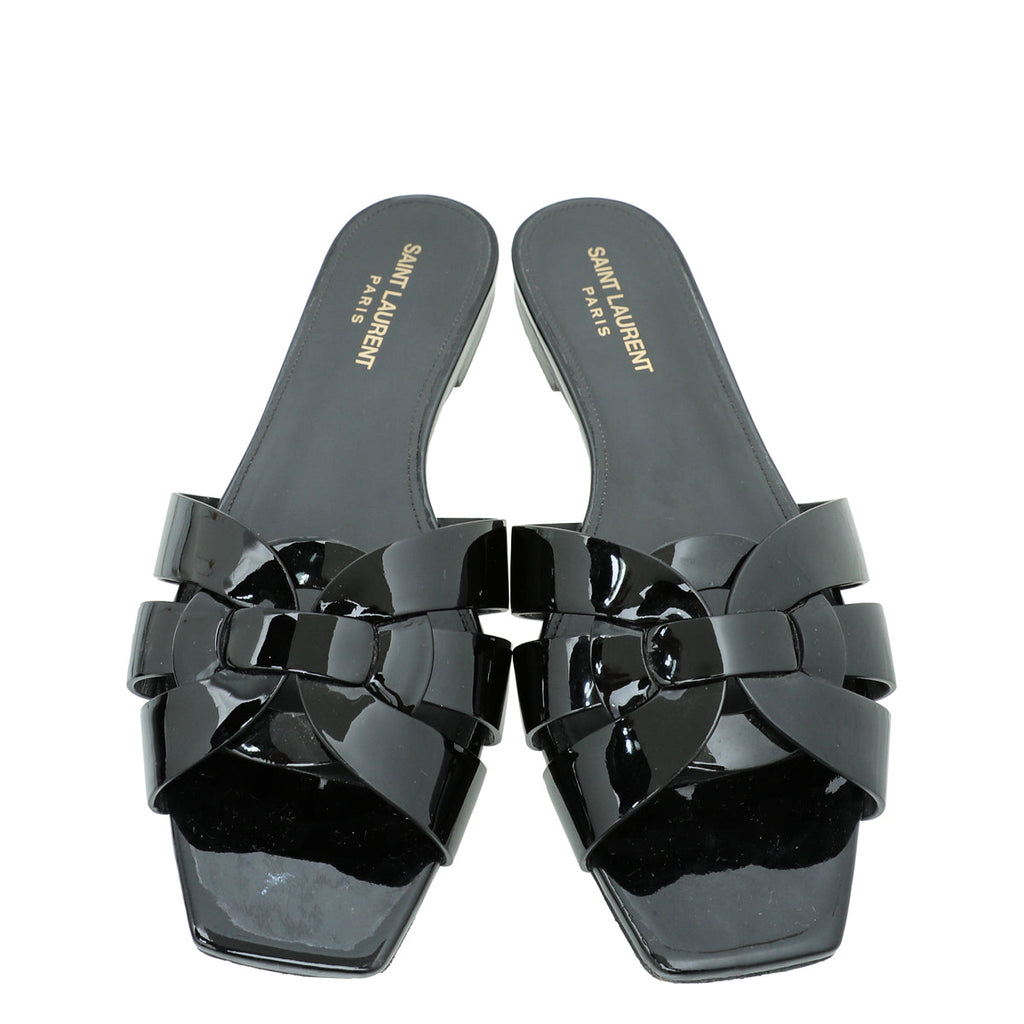 YSL Black Tribute Sandal 39