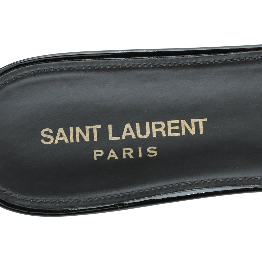 YSL Black Tribute Sandal 39