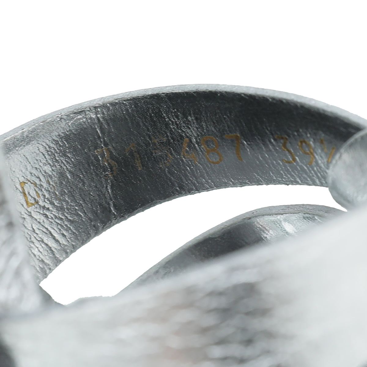 YSL Metallic Silver Tribute Sandal 39.5