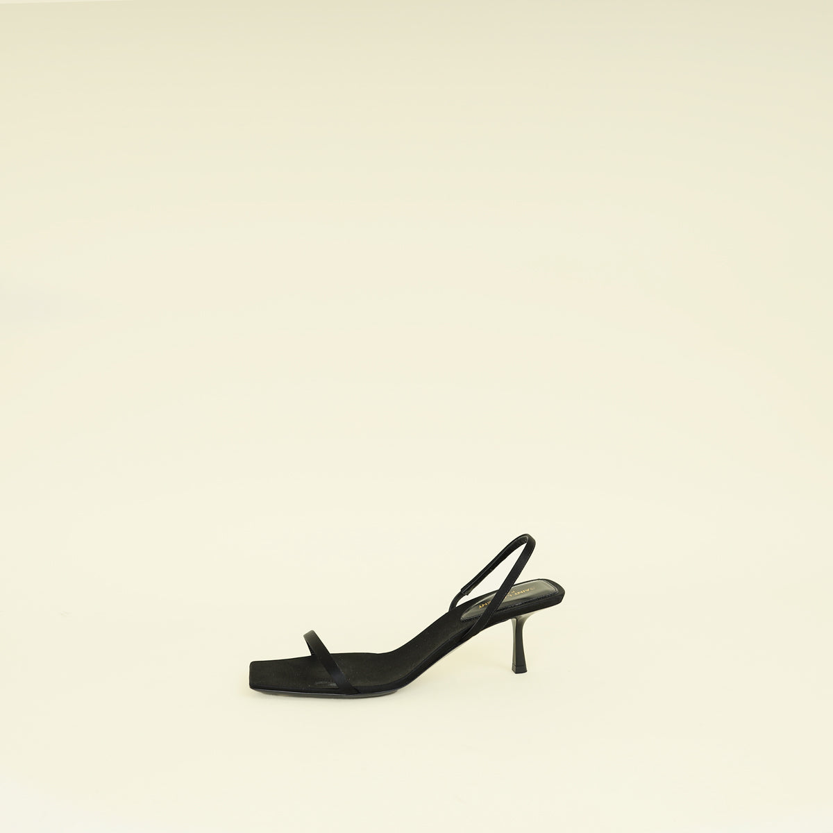 YSL Black Jaspe 55 Satin Sandal 38