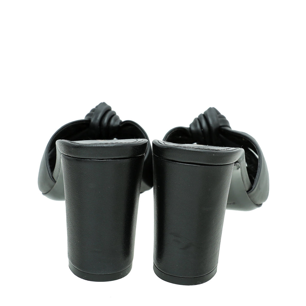YSL Black Bianca Heeled Mules 36