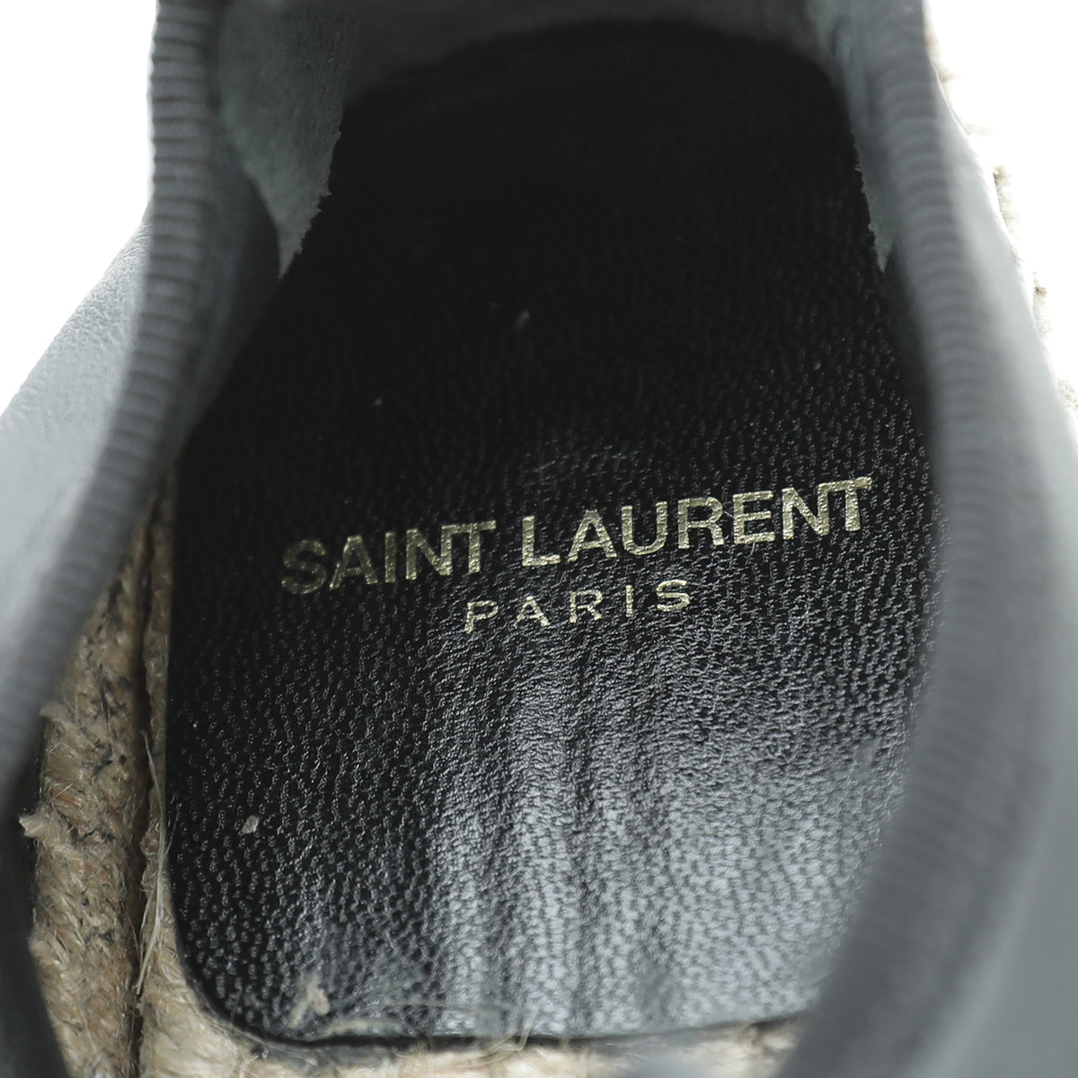 YSL Black Lace Up Espadrille 38