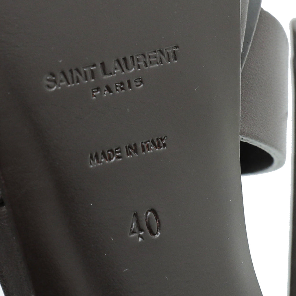 YSL Chocolate Tribute Sandal 40