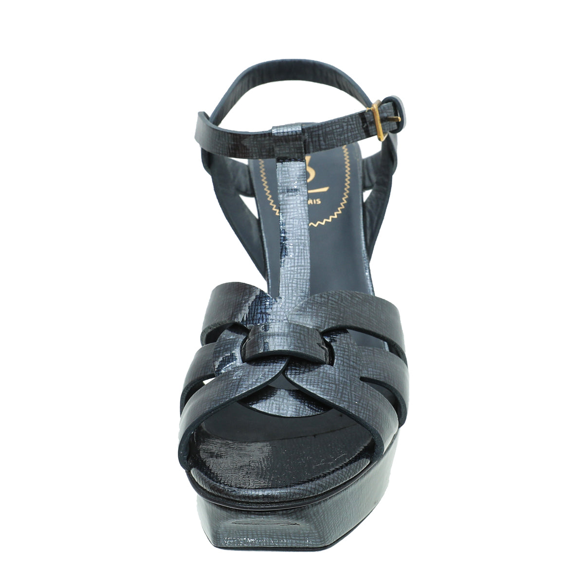 YSL Navy Blue Tribute Sandal 38