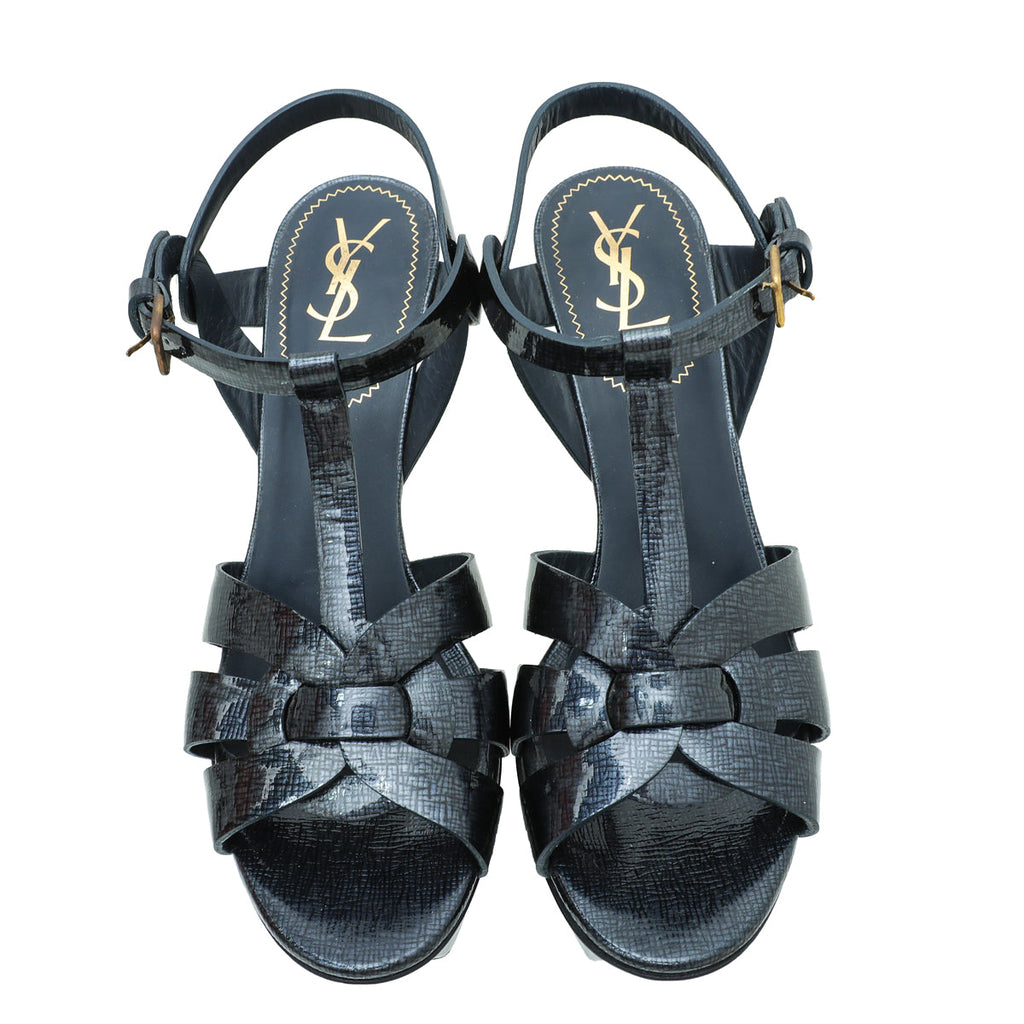 YSL Navy Blue Tribute Sandal 38