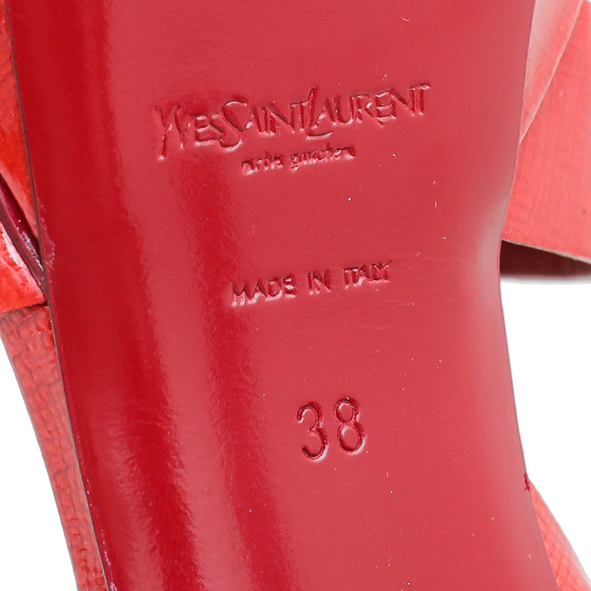 YSL Red Tribute Sandal 38