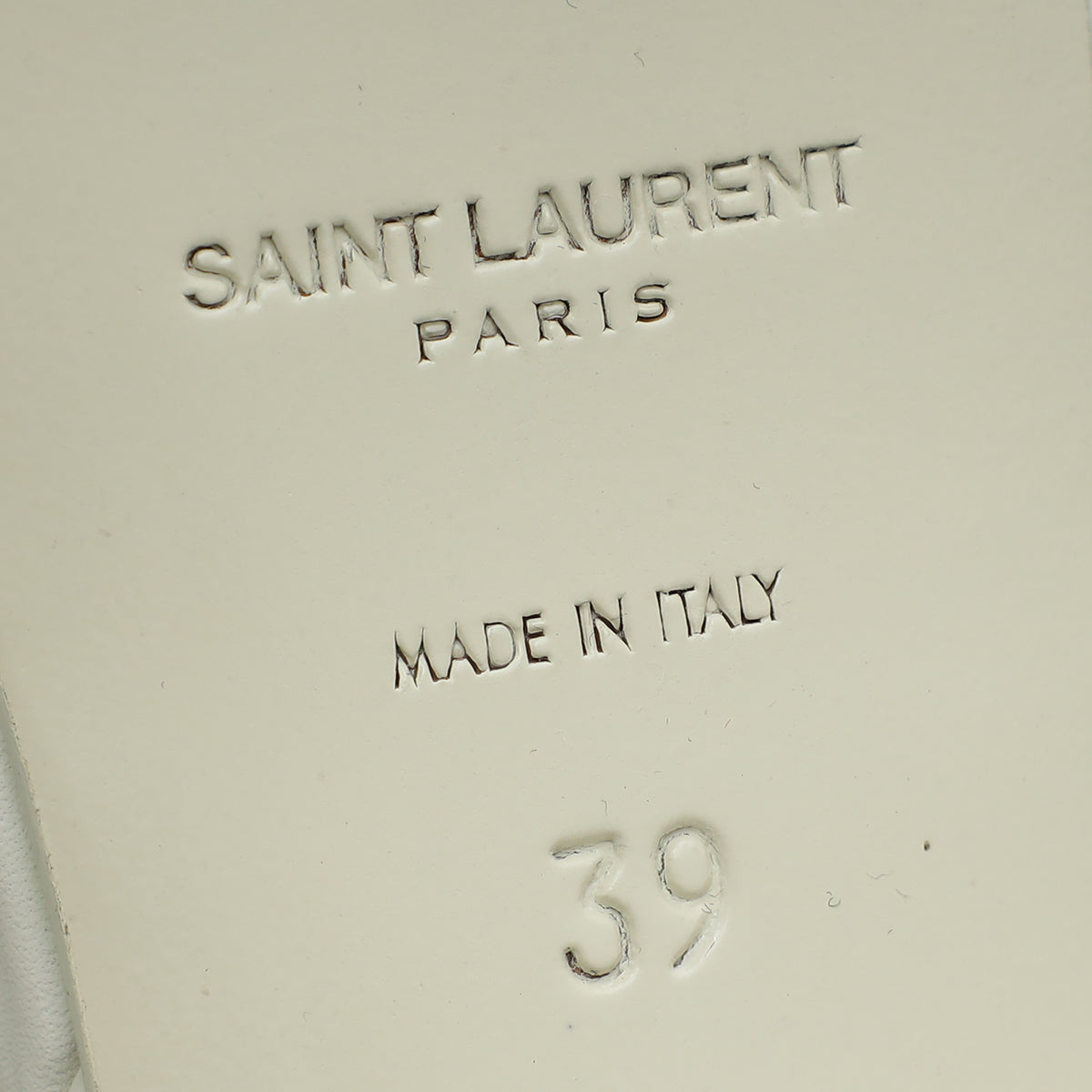 YSL White Tribute 100mm Sandal 39