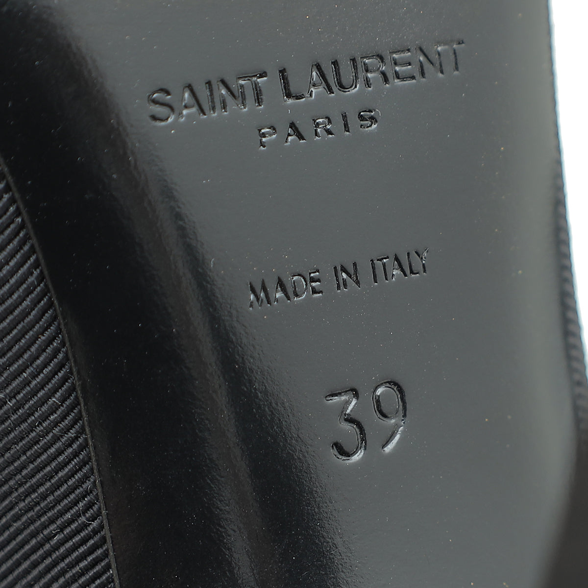 YSL Black Anais Bow Slingback Pump 39