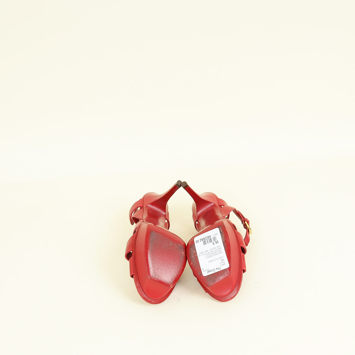 YSL Red Tribute Sandal 36.5