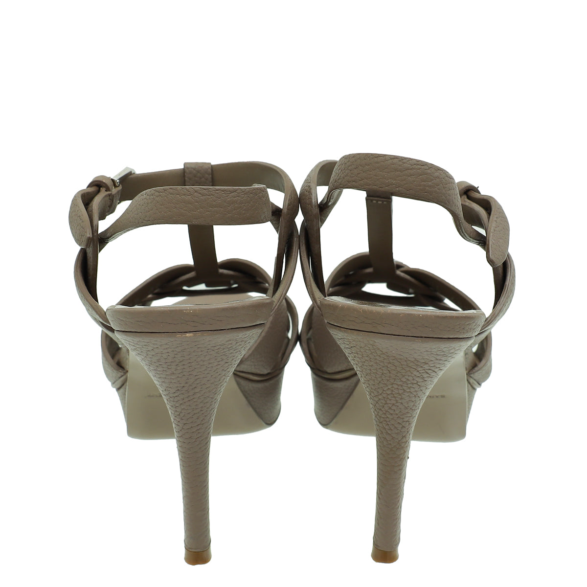 YSL Etoupe Mid Heel Tribute Sandal 36