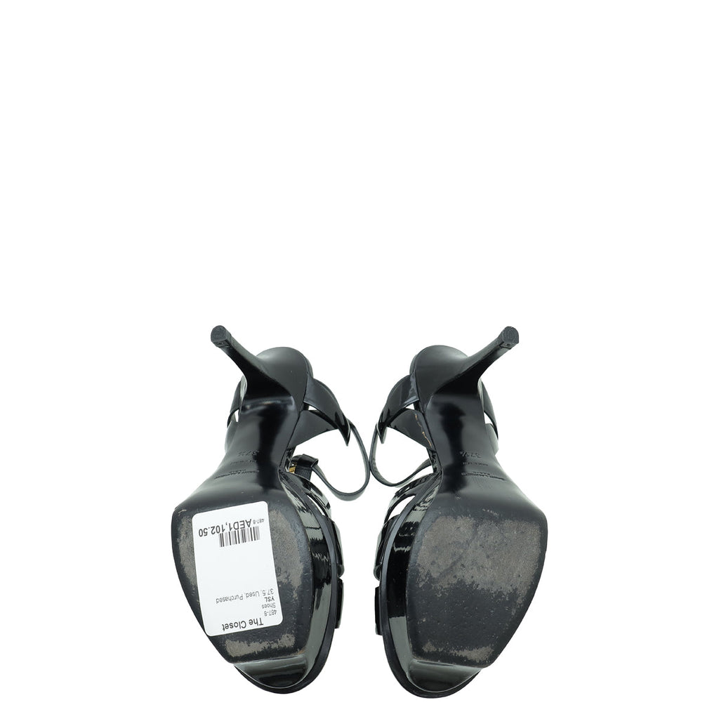 YSL Black Tribute Sandal 37.5