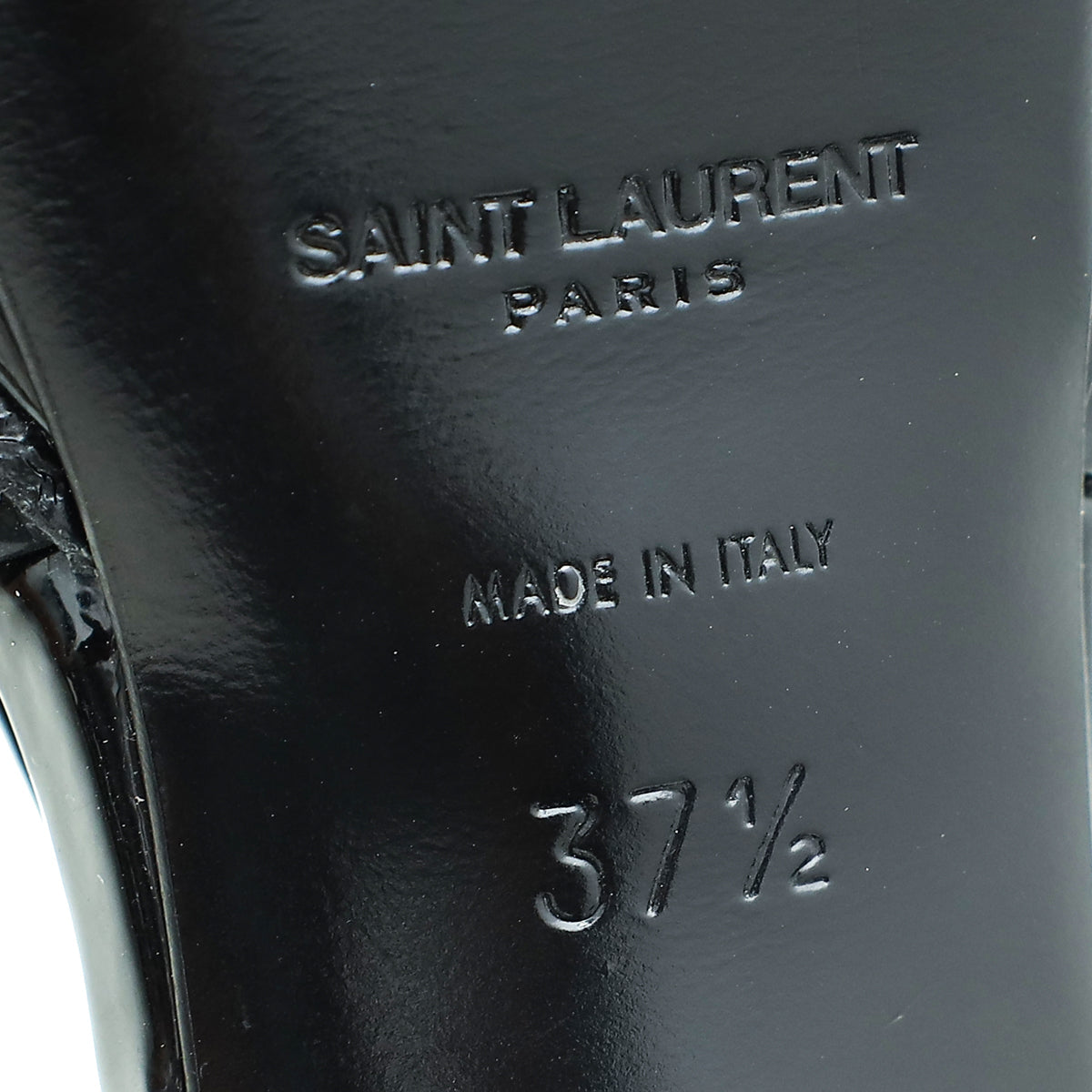 YSL Black Tribute Sandal 37.5