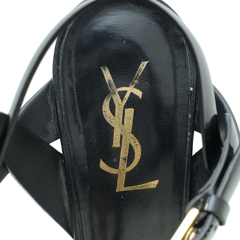 YSL Black Tribute Sandal 37.5