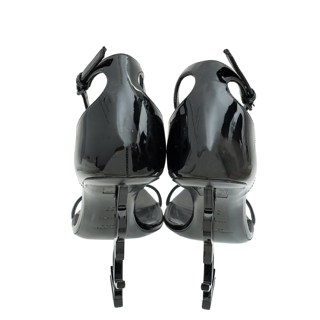 YSL Black Opyum Sandal 37