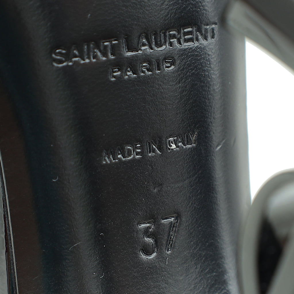 YSL Black Opyum Sandal 37