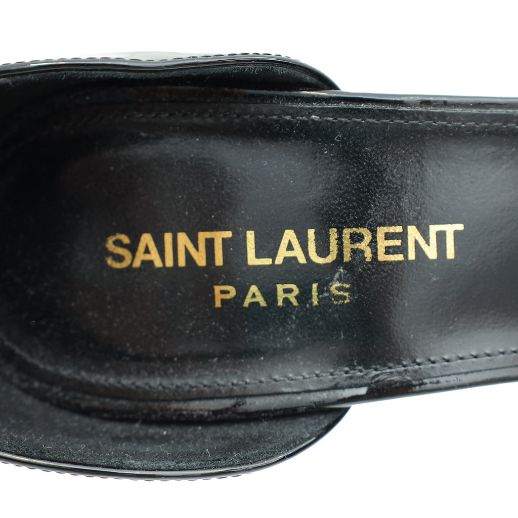 YSL Black Opyum Sandal 37