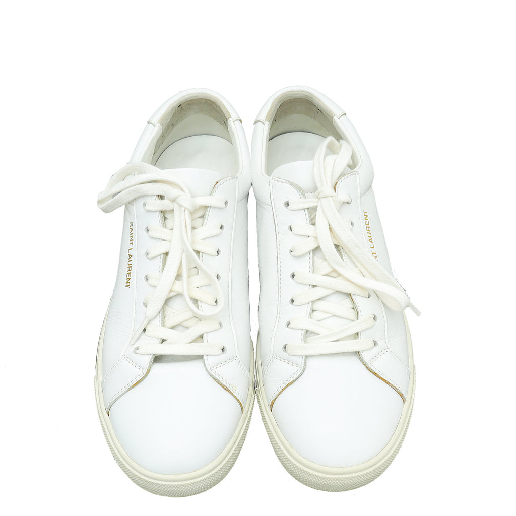 YSL White Andy Sneaker 37