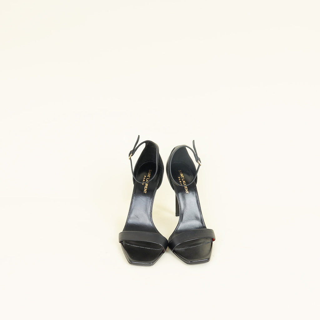 YSL Black Amber Sandals 38.5