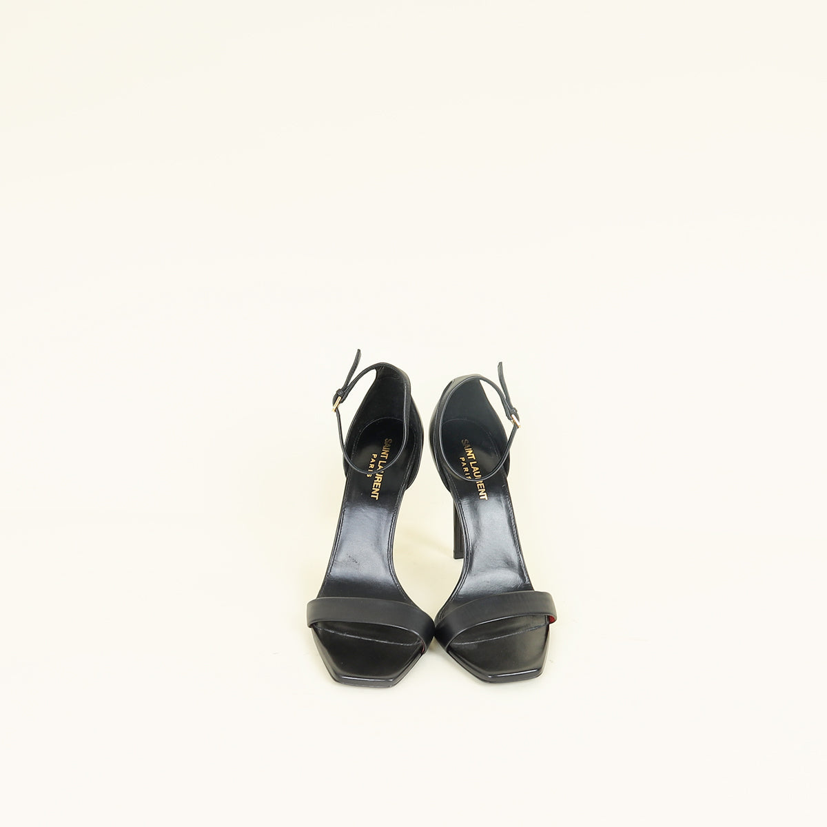 YSL Black Amber Sandals 38.5
