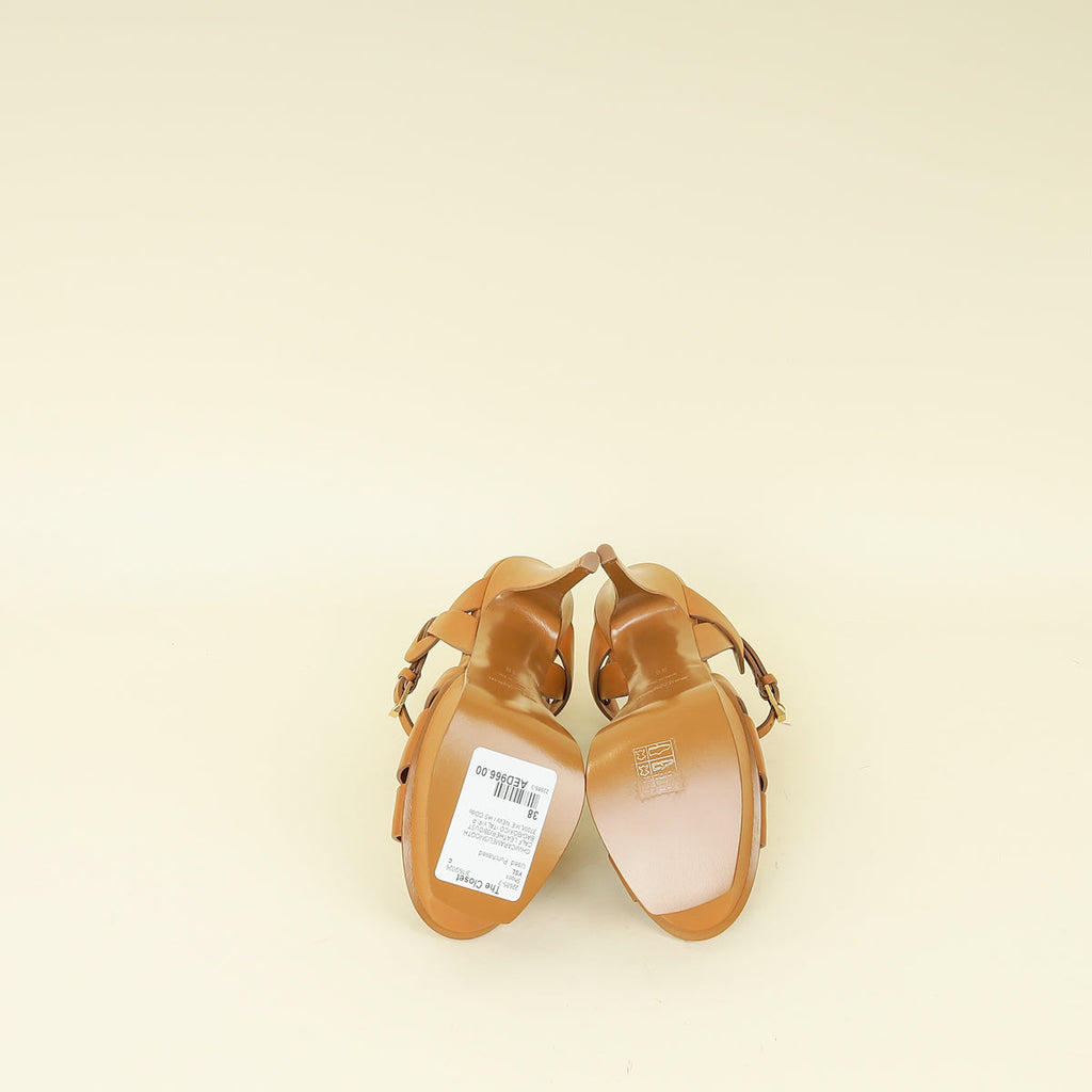 YSL Caramel Tribute Sandal 38