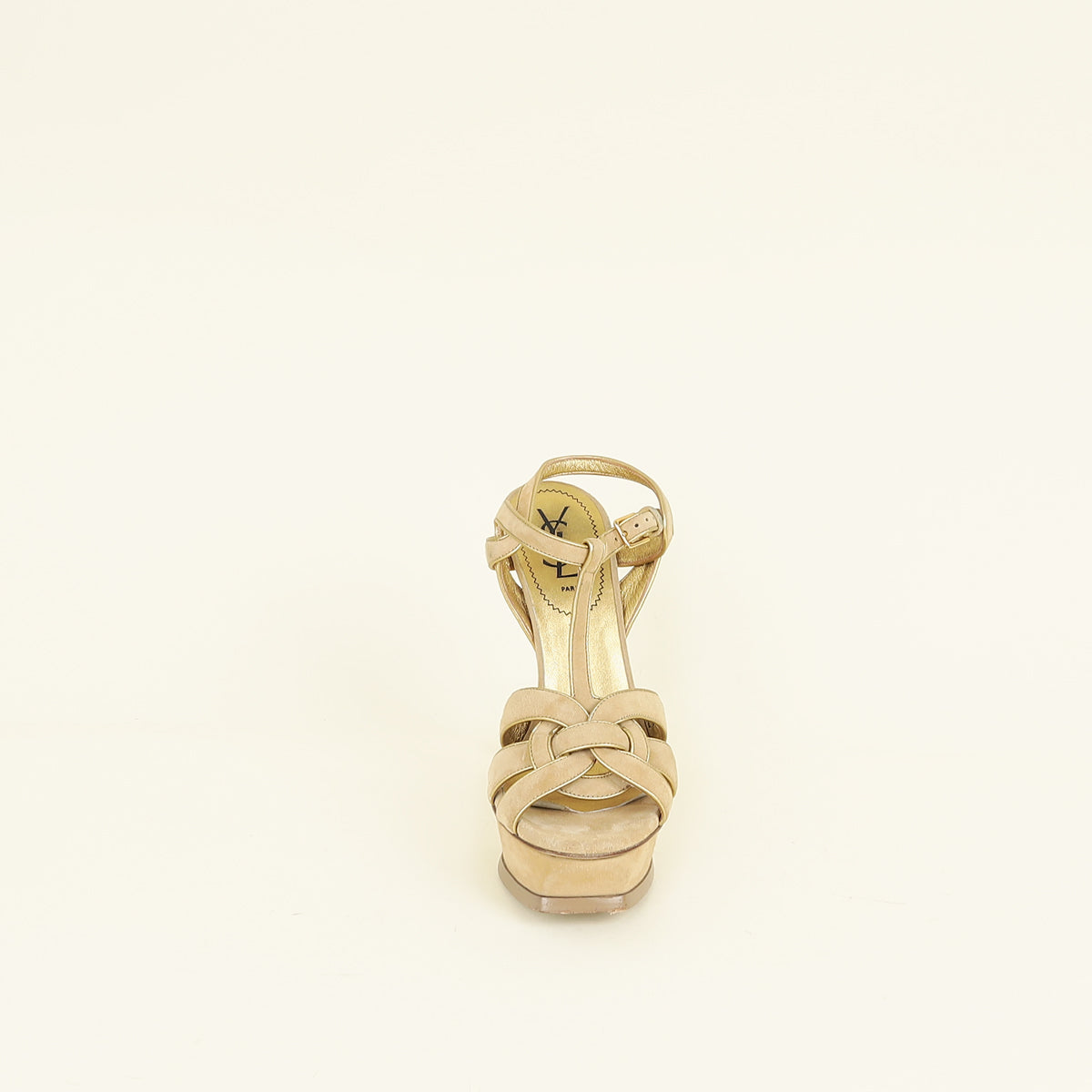 YSL Bicolor Tribute Sandal 38