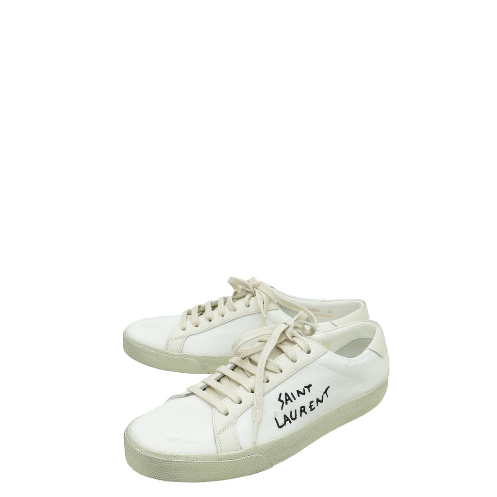 YSL Blanc Optique Elba Light Alpha Sigma Sneakers 38