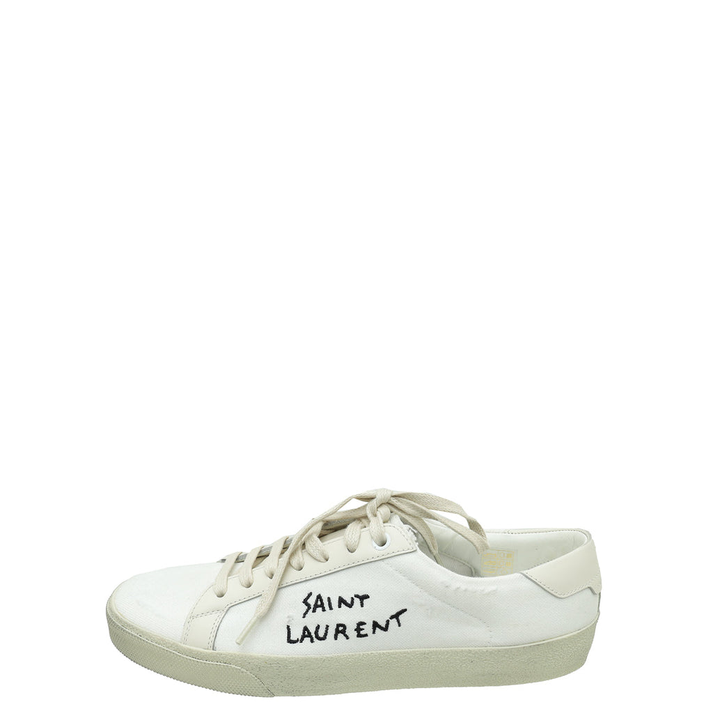 YSL Blanc Optique Elba Light Alpha Sigma Sneakers 38