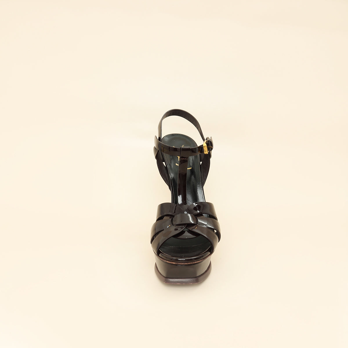 YSL Burgundy Tribute Sandal 38