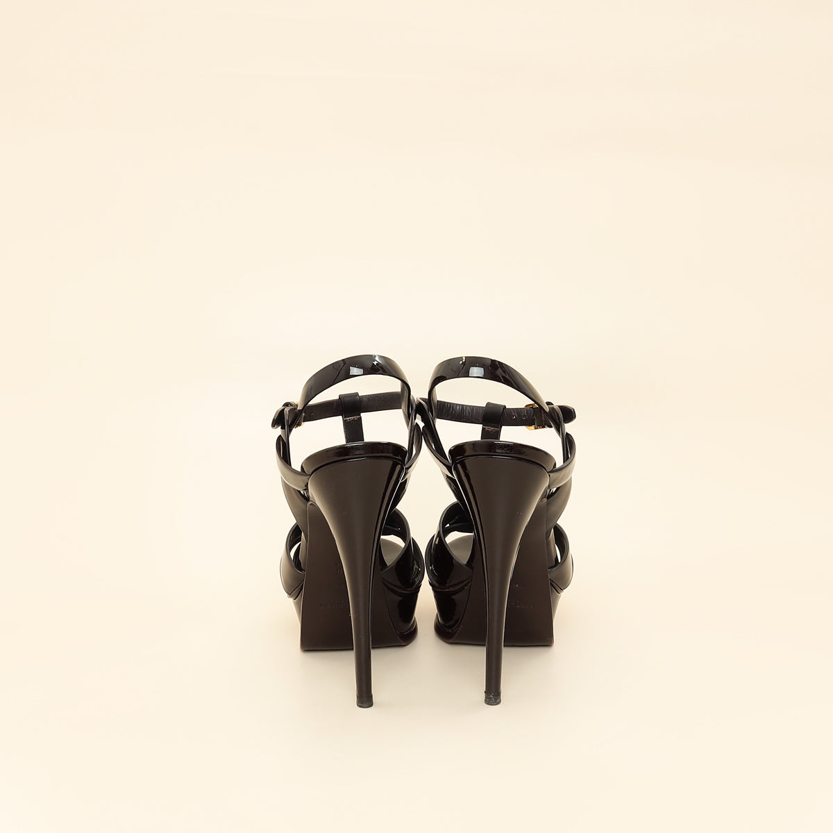YSL Burgundy Tribute Sandal 38