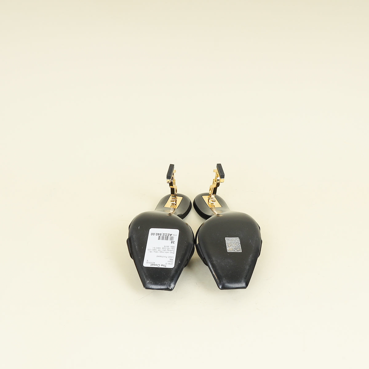 YSL Black Opyum Mules 38