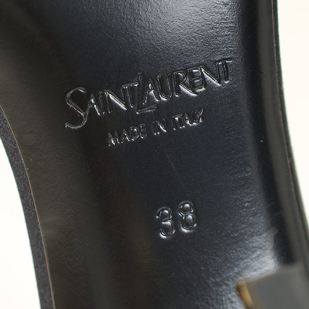 YSL Black Opyum Mules 38