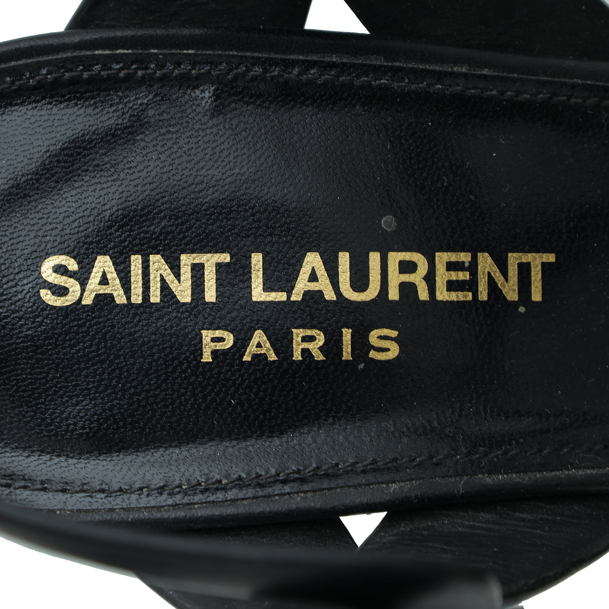 YSL Black Tribute Sandal 39.5