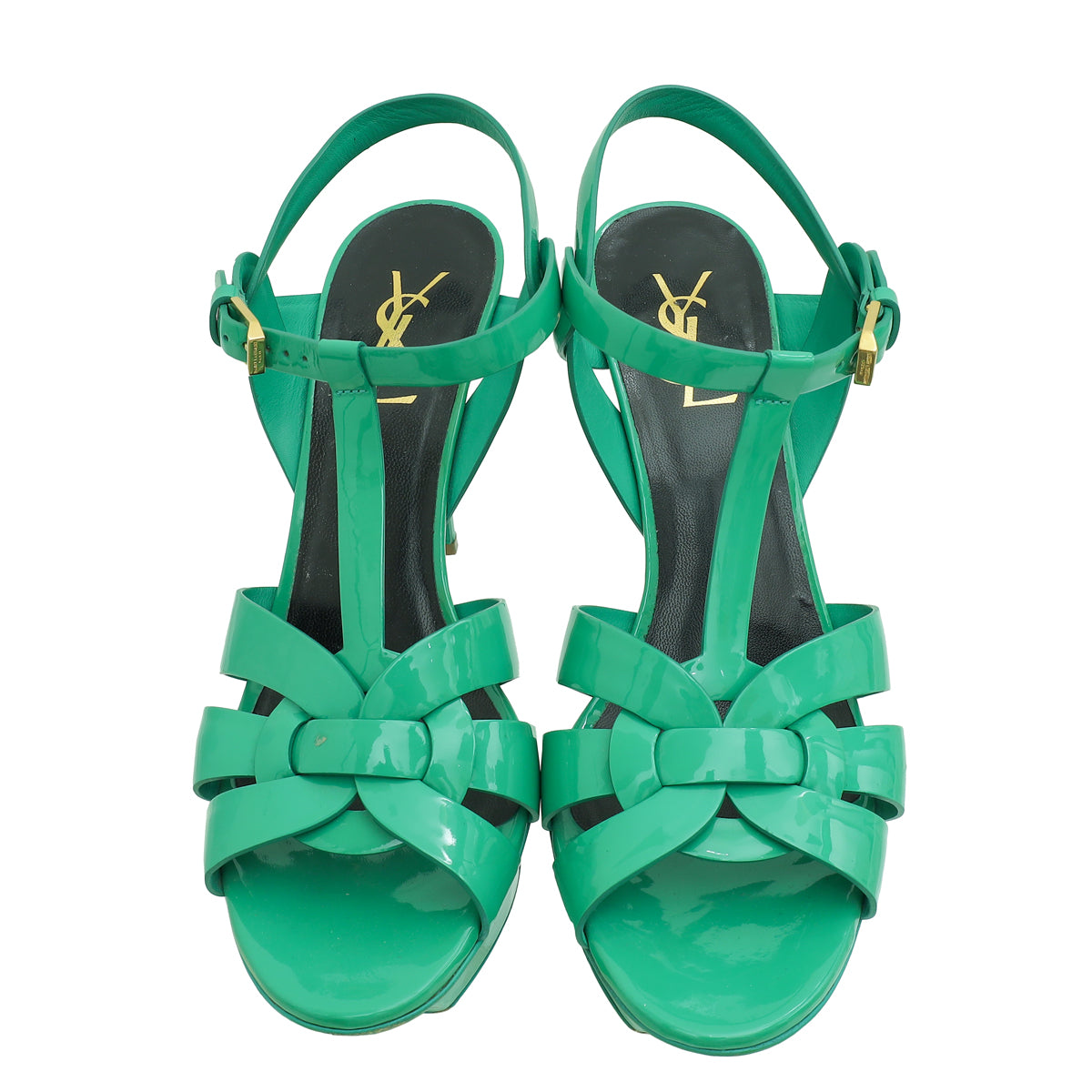 YSL Green Tribute Sandal 39.5