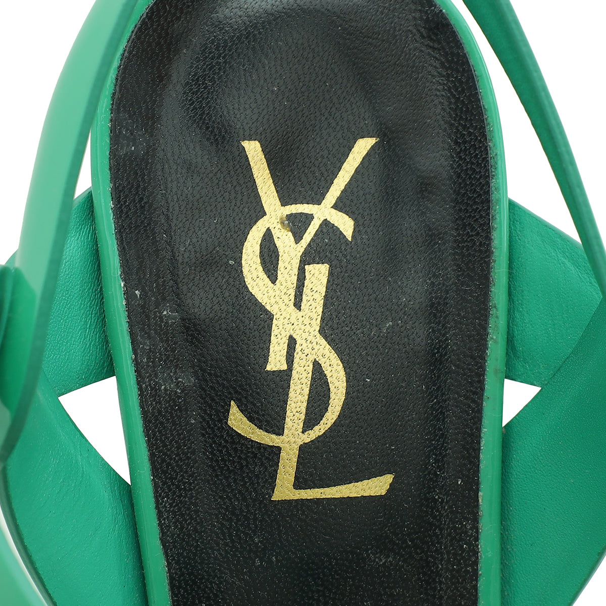 YSL Green Tribute Sandal 39.5