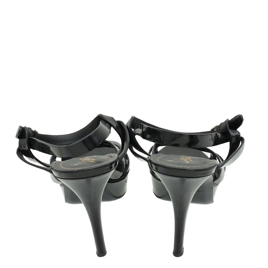 YSL Black Tribute Sandal 39.5