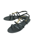 YSL Black Cassandra Sandals 39