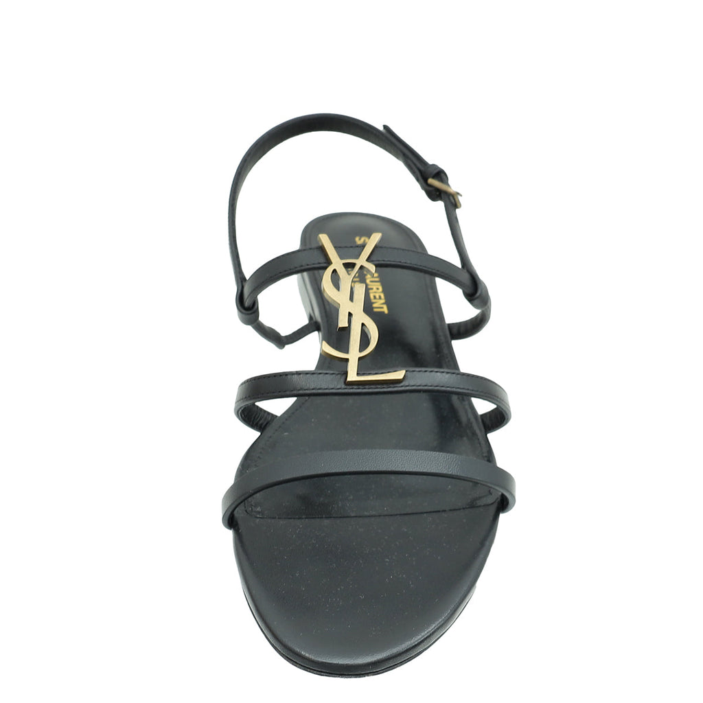 YSL Black Cassandra Sandals 39