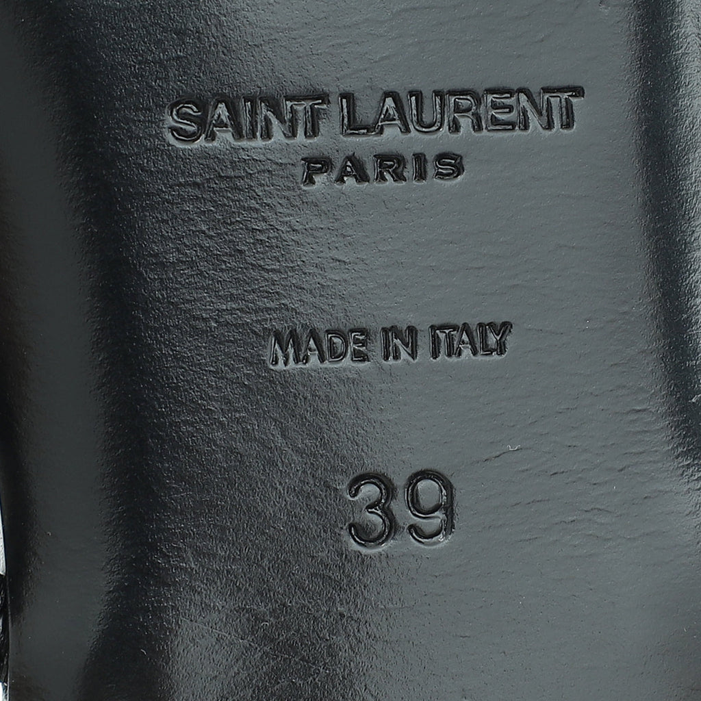 YSL Black Cassandra Sandals 39