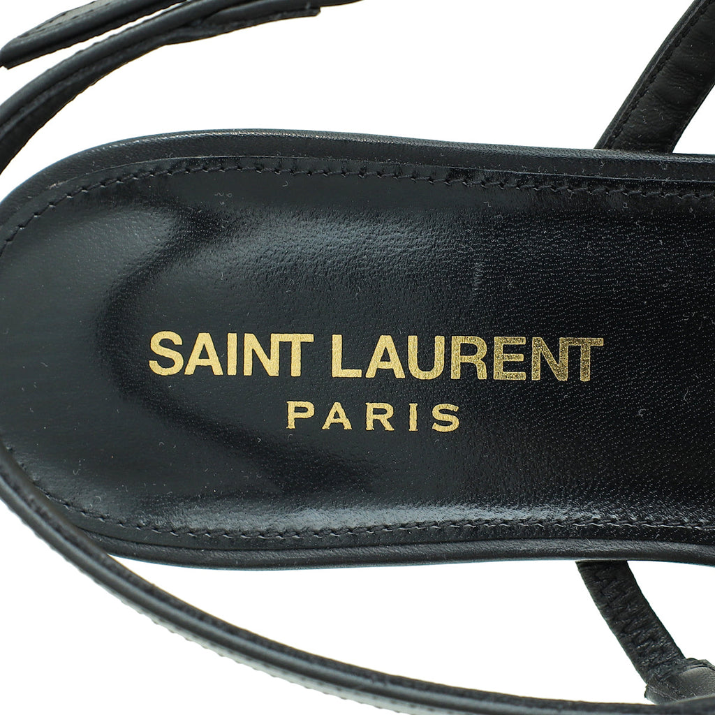 YSL Black Cassandra Sandals 39