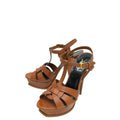 YSL Brown Tribute Sandal 39