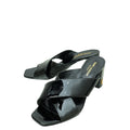 YSL Black Loulou Criss Cross Mules 39