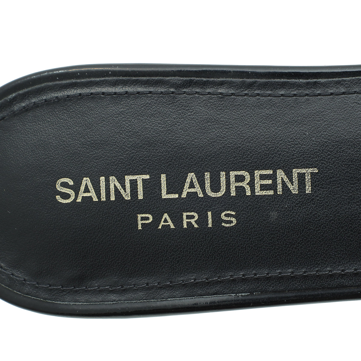 YSL Black Tribute Flat Mules 39