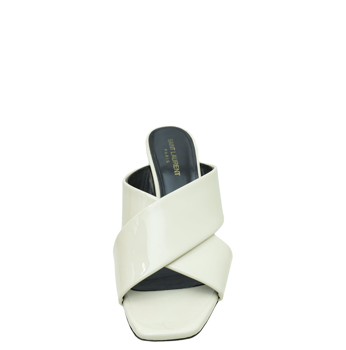 YSL Cream Loulou Criss Cross Sandals 39
