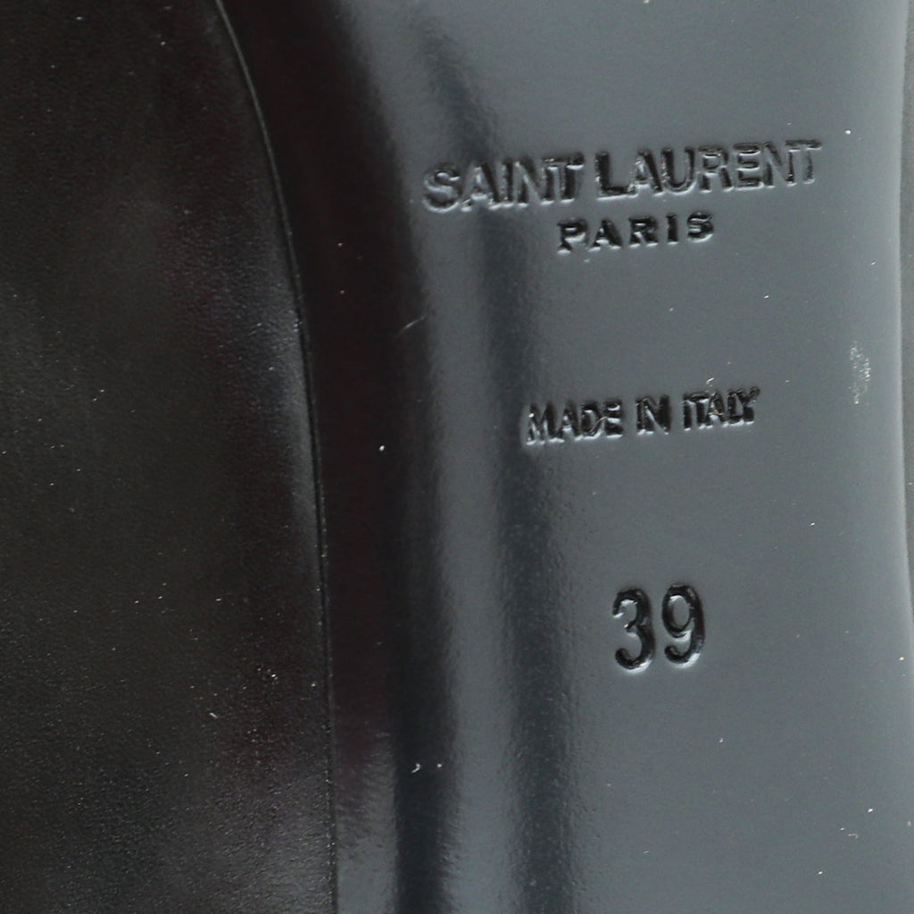 YSL Black Escarpin Ankle Strap Pump 39