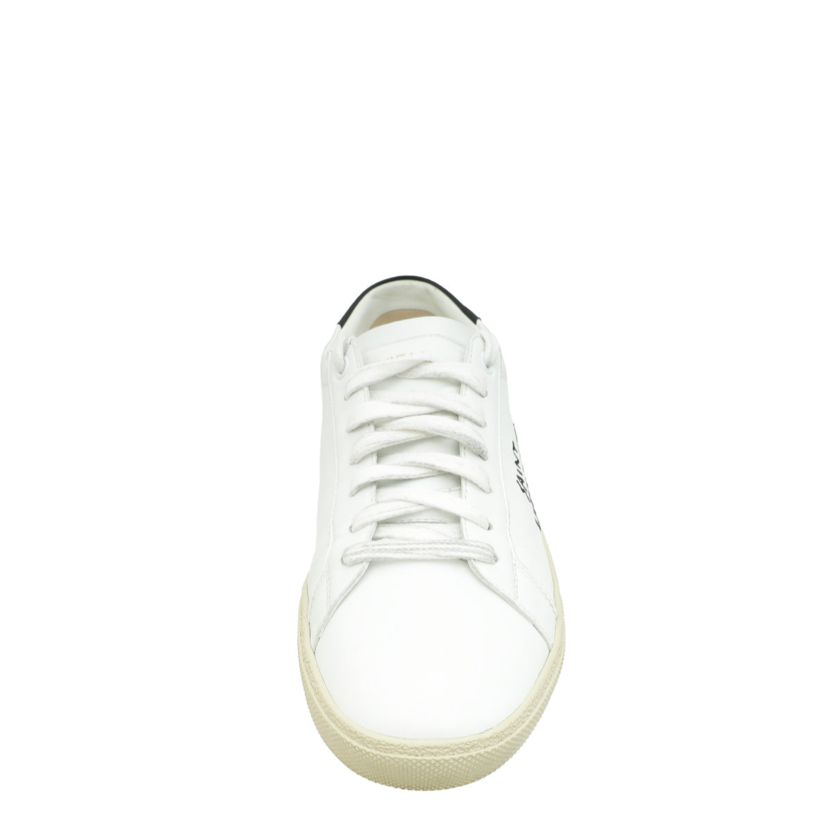 YSL White Court Classic sl/06 Embroidred Sneaker 40.5