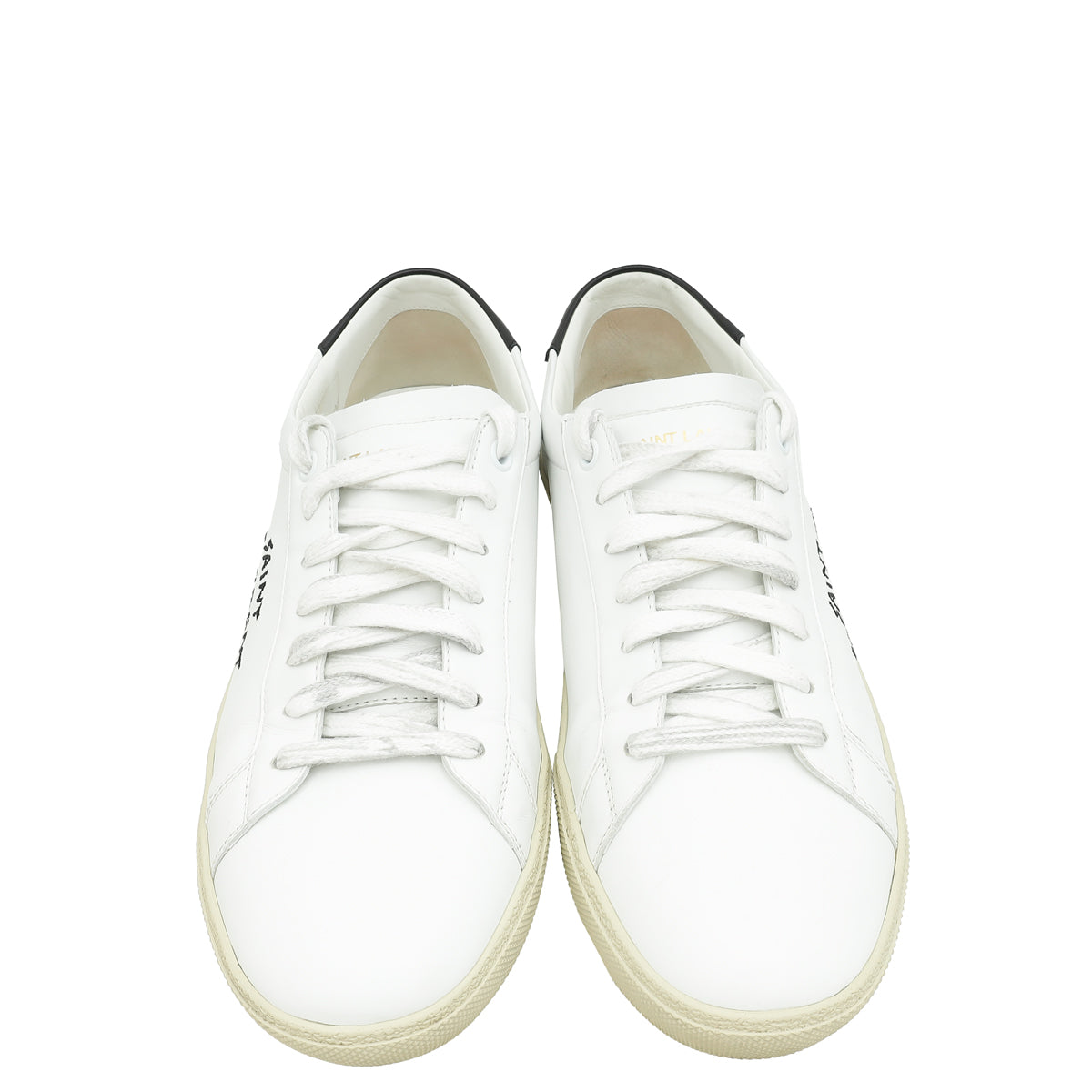 YSL White Court Classic sl/06 Embroidred Sneaker 40.5
